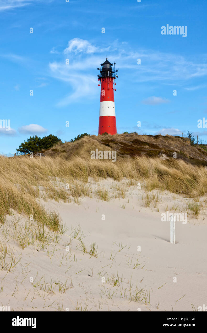 Leuchtturm in Hörnum auf der Nordsee-Insel Sylt Stockfoto