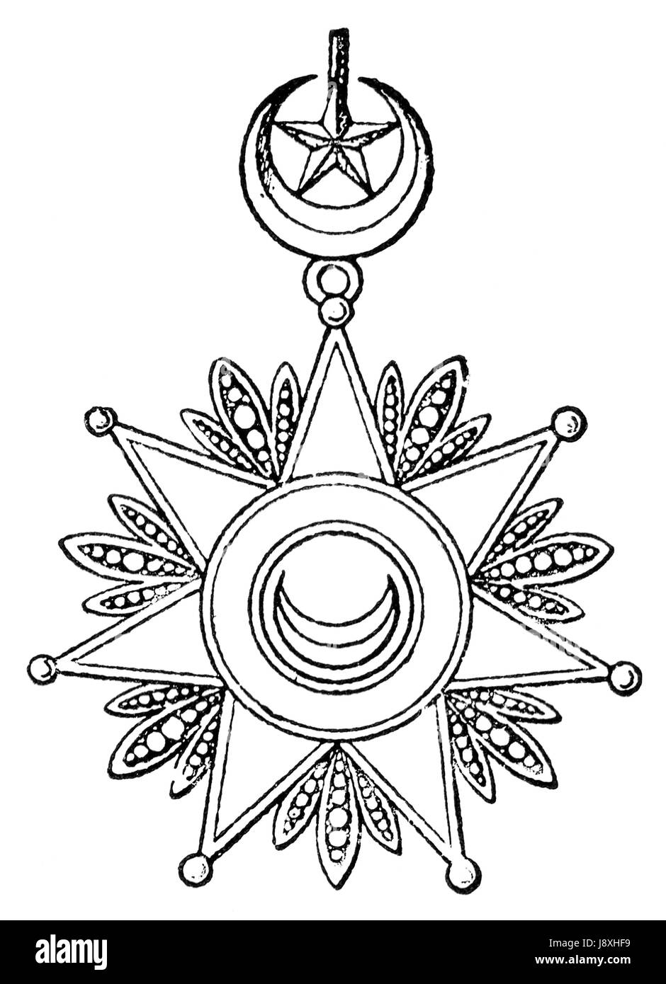 Turkei Sultan Halbmond Halbmond Stern Bestellung Emblem Schwarz Dunkelhautigen Stockfotografie Alamy