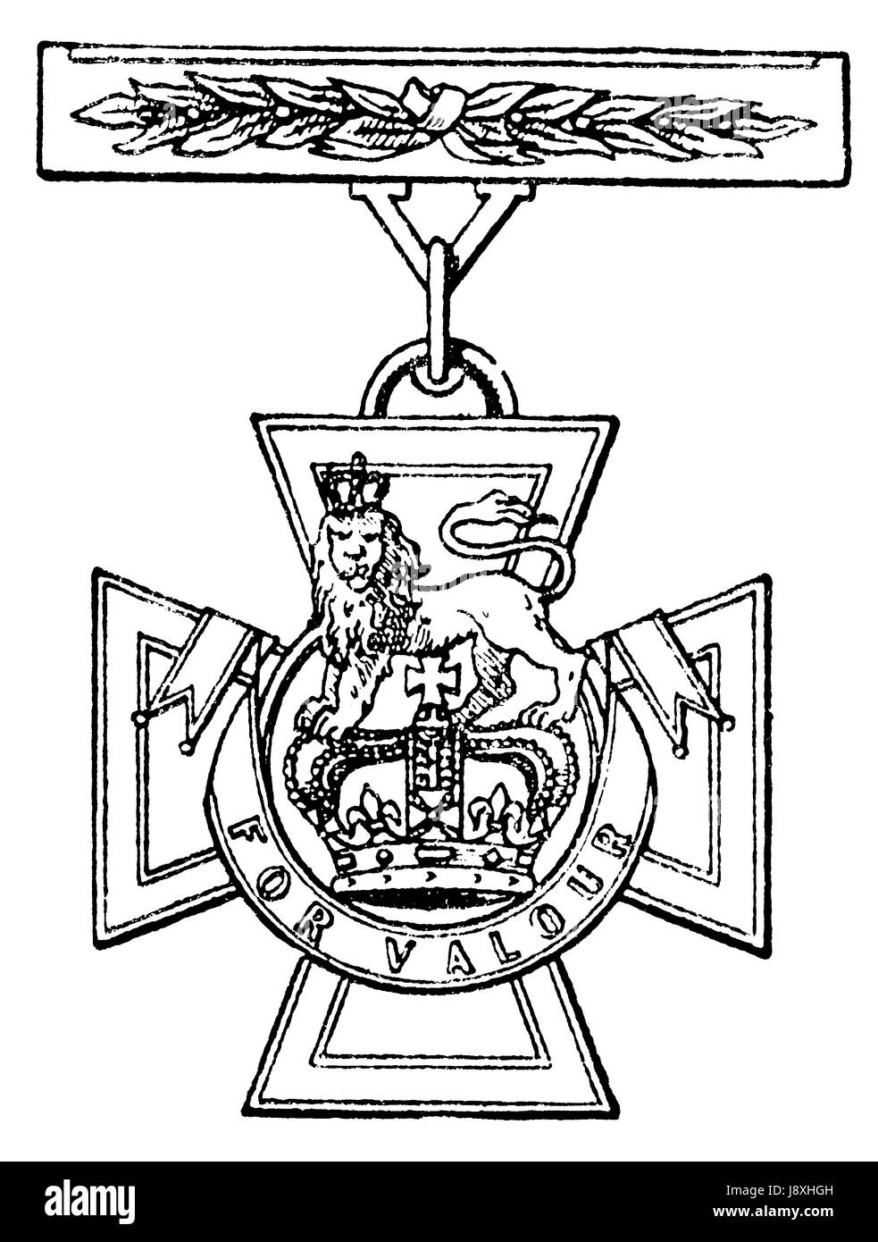 Löwe, Katze, Raubkatze, Raubkatze, Kreuz, England, Militär, Royal, Ritter, Stockfoto