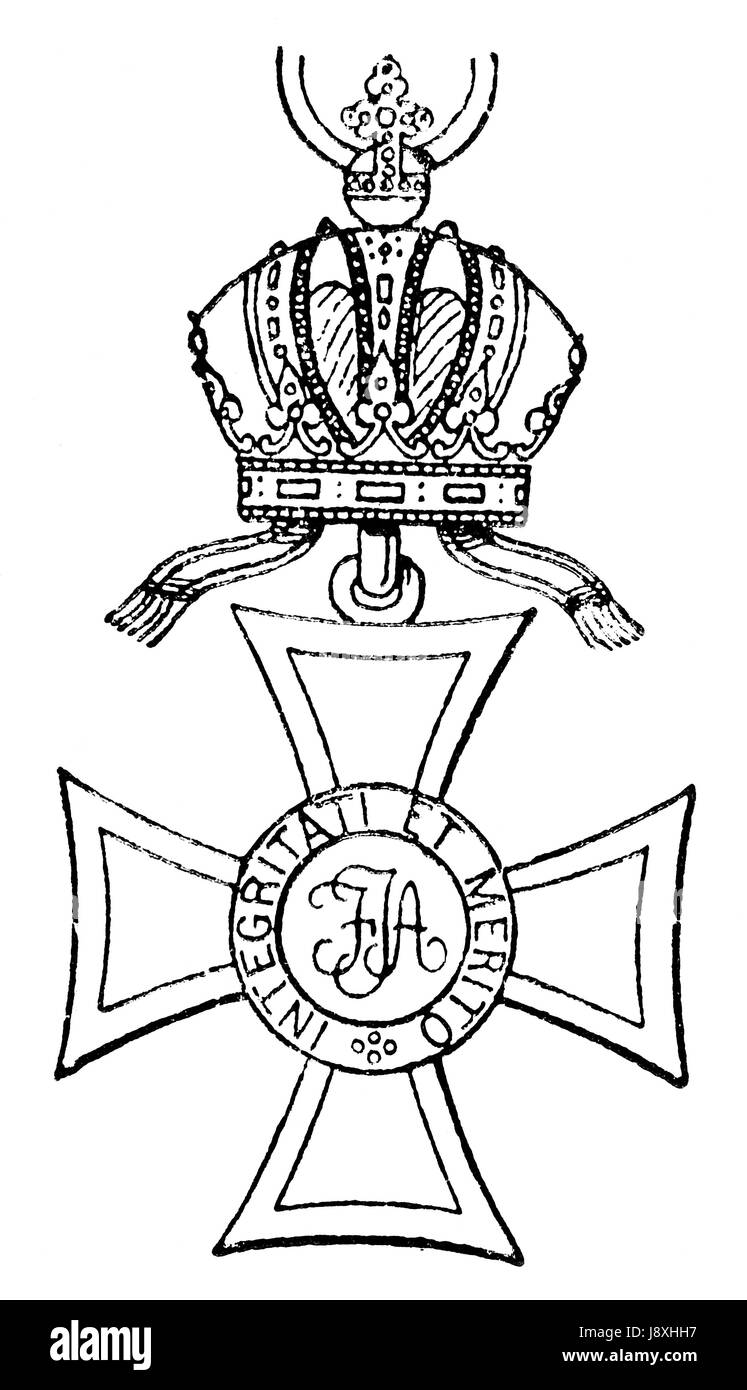 Ehre, österreichisch, reich, Monarchie, Imperial, Ungarisch, Bestellung, Emblem, Kreuz, Stockfoto