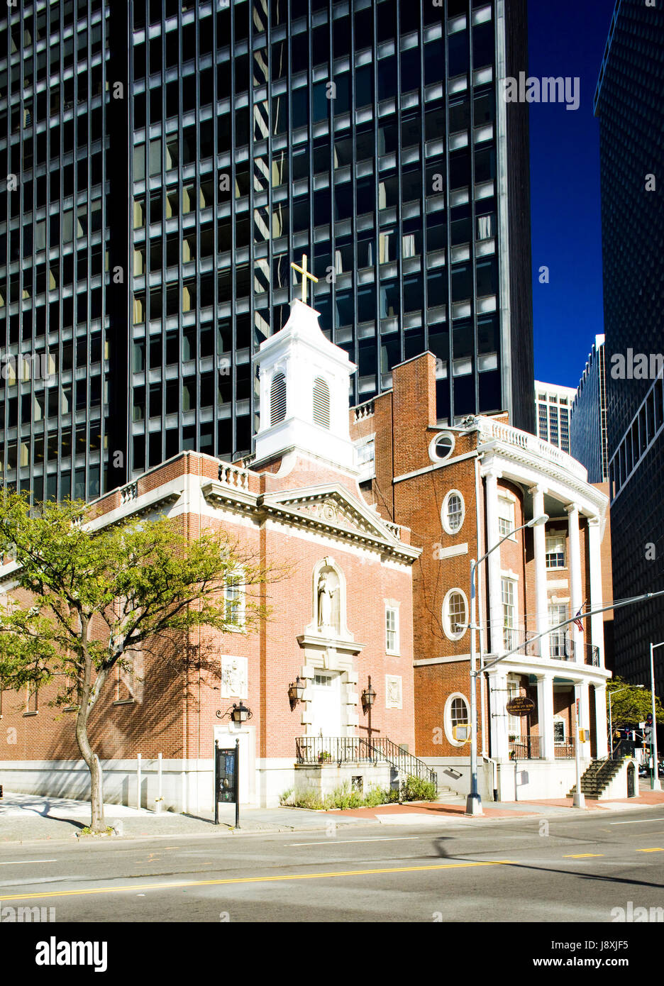 Stadt, Stadt, New York, Haus, Gebäude, Reisen, Gebäude, Häuser, Kirche, Stockfoto