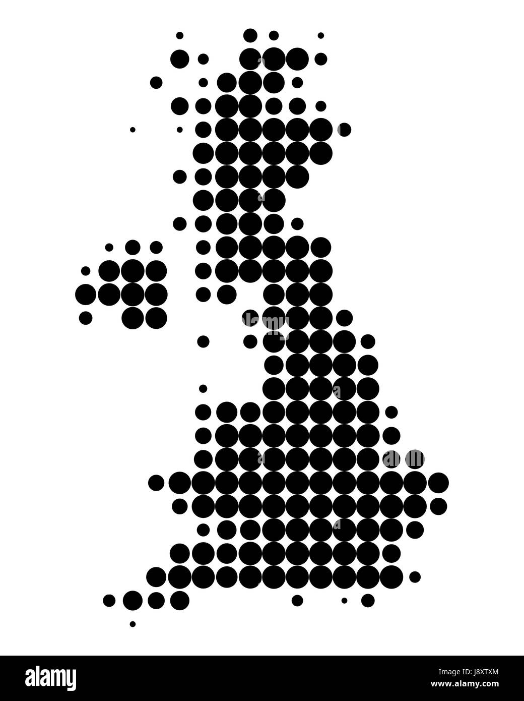 Karte von Großbritannien Stockfoto