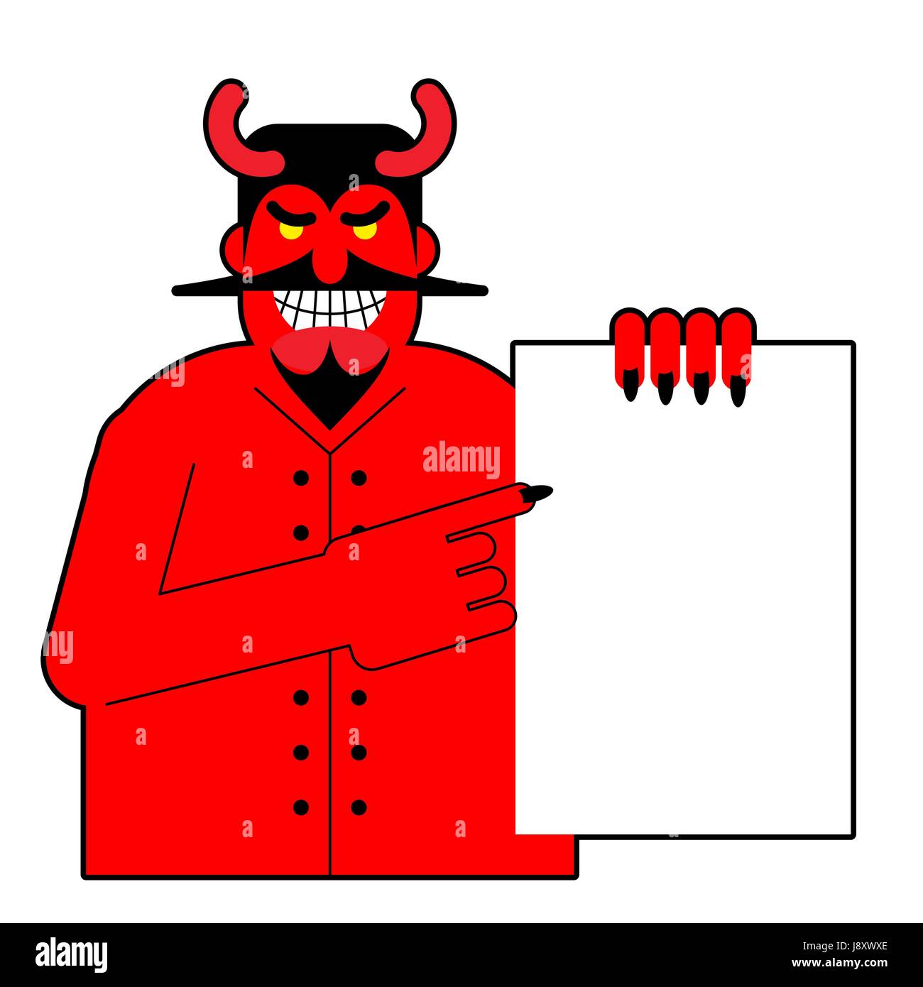 Cartoon Red Devil Satan Lucifer Stockfotos und -bilder Kaufen - Alamy