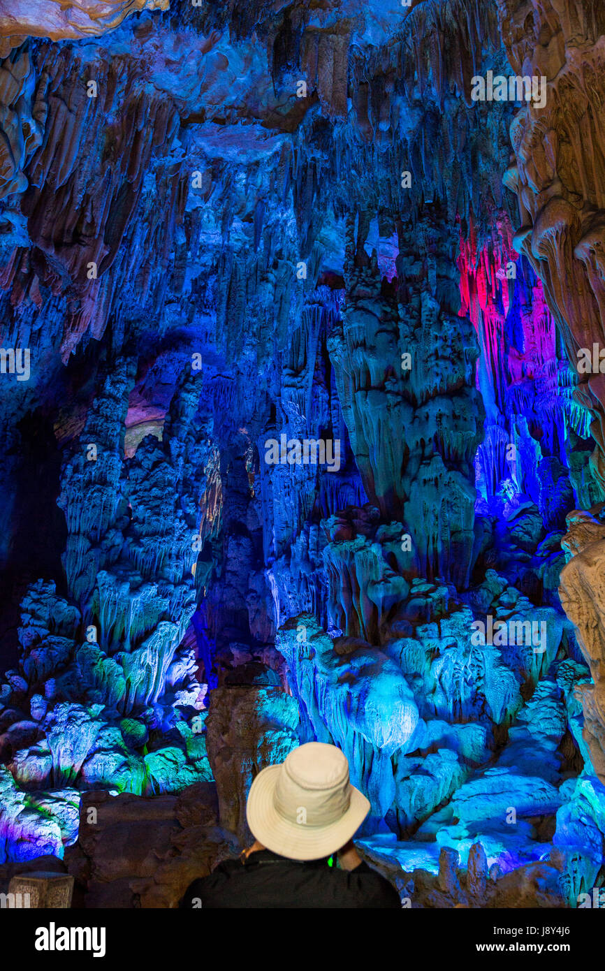 Reed Flute Höhle, Guangxi Region, China. Stockfoto