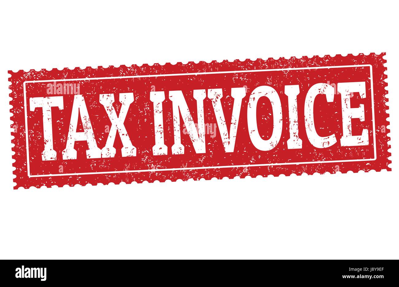 Steuerliche Rechnung Zeichen oder Stempel auf weißem Hintergrund, Vektor-illustration Stock Vektor