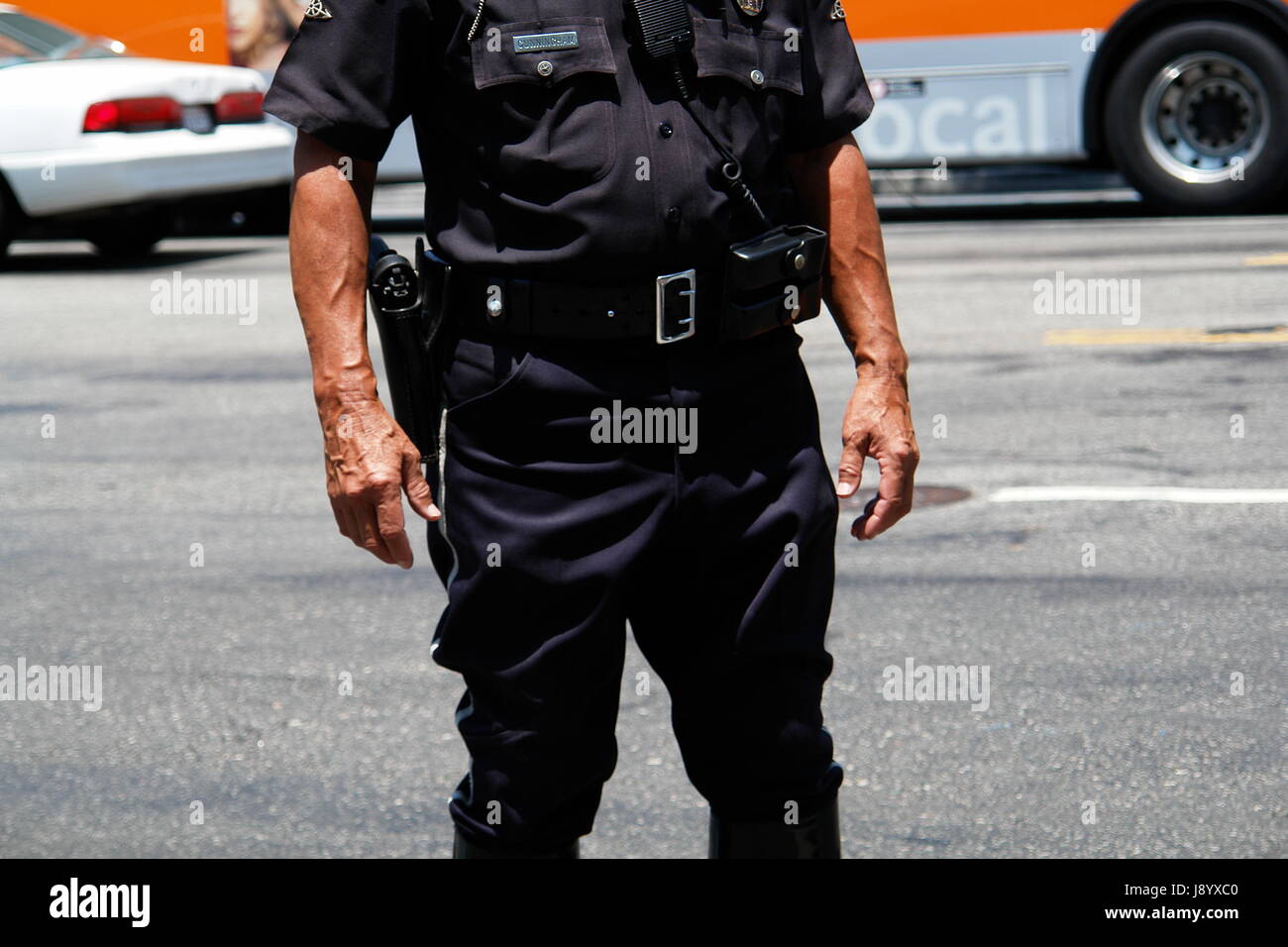 Ein unkenntlich Polizist aus dem Los Angeles Police Department, LAPD Stockfoto