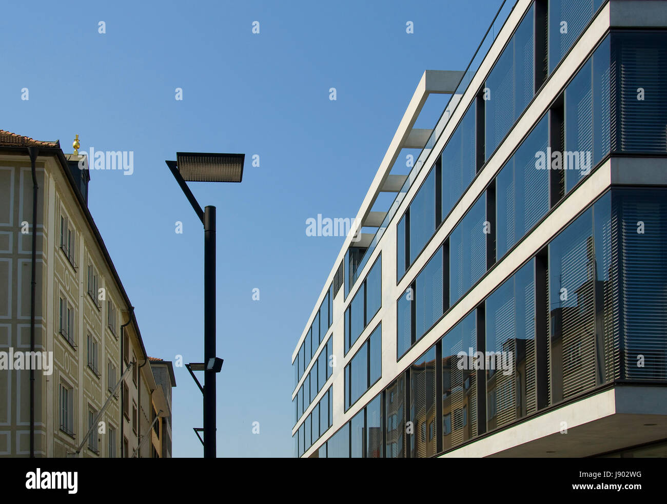 Modern, moderne, Deutschland, Bundesrepublik Deutschland, Zentrum, Fassade, glasig, Stockfoto