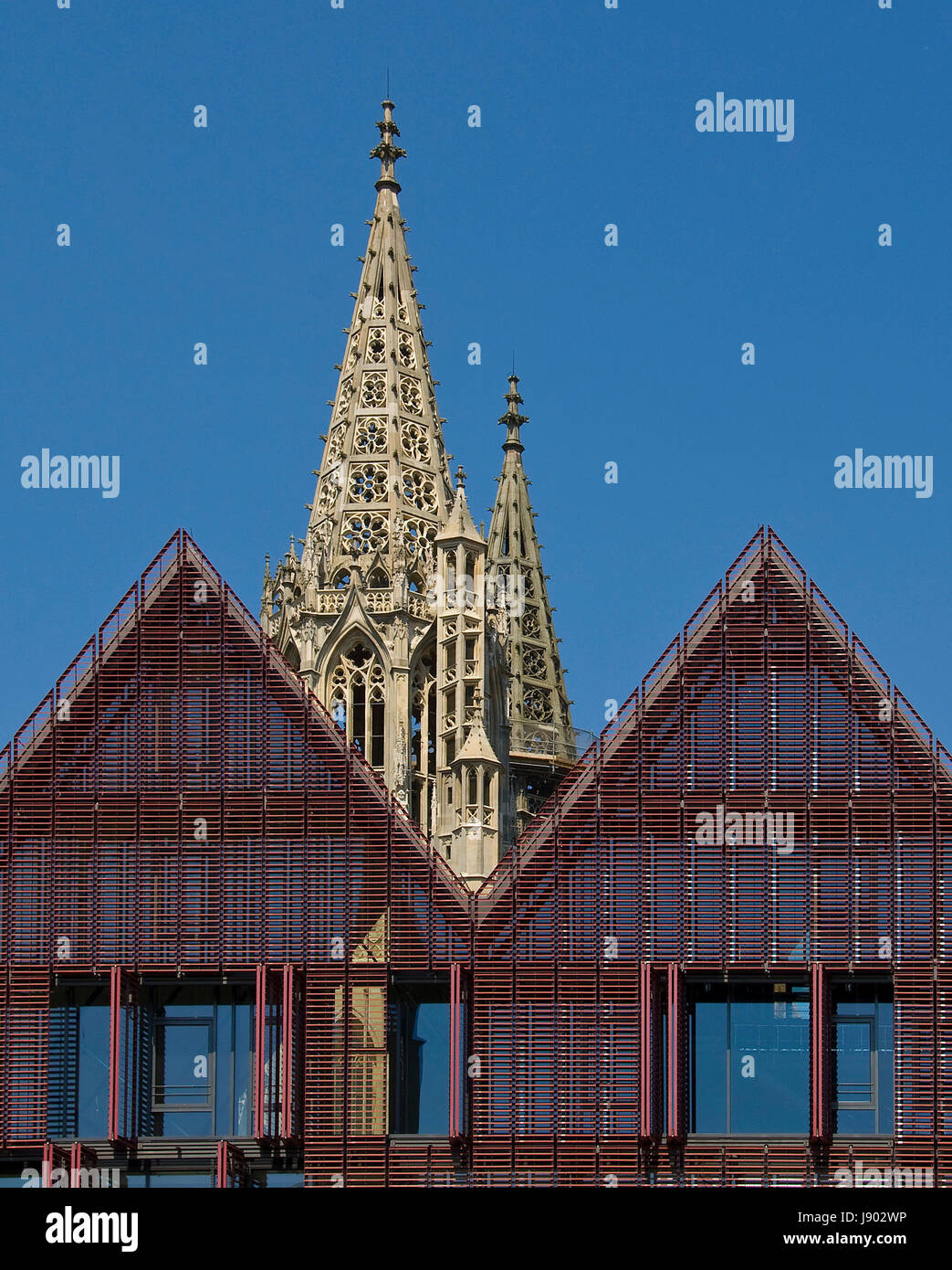 Kirche, Modern, moderne, Deutschland, Bundesrepublik Deutschland, Zentrum, Fassade, Stockfoto