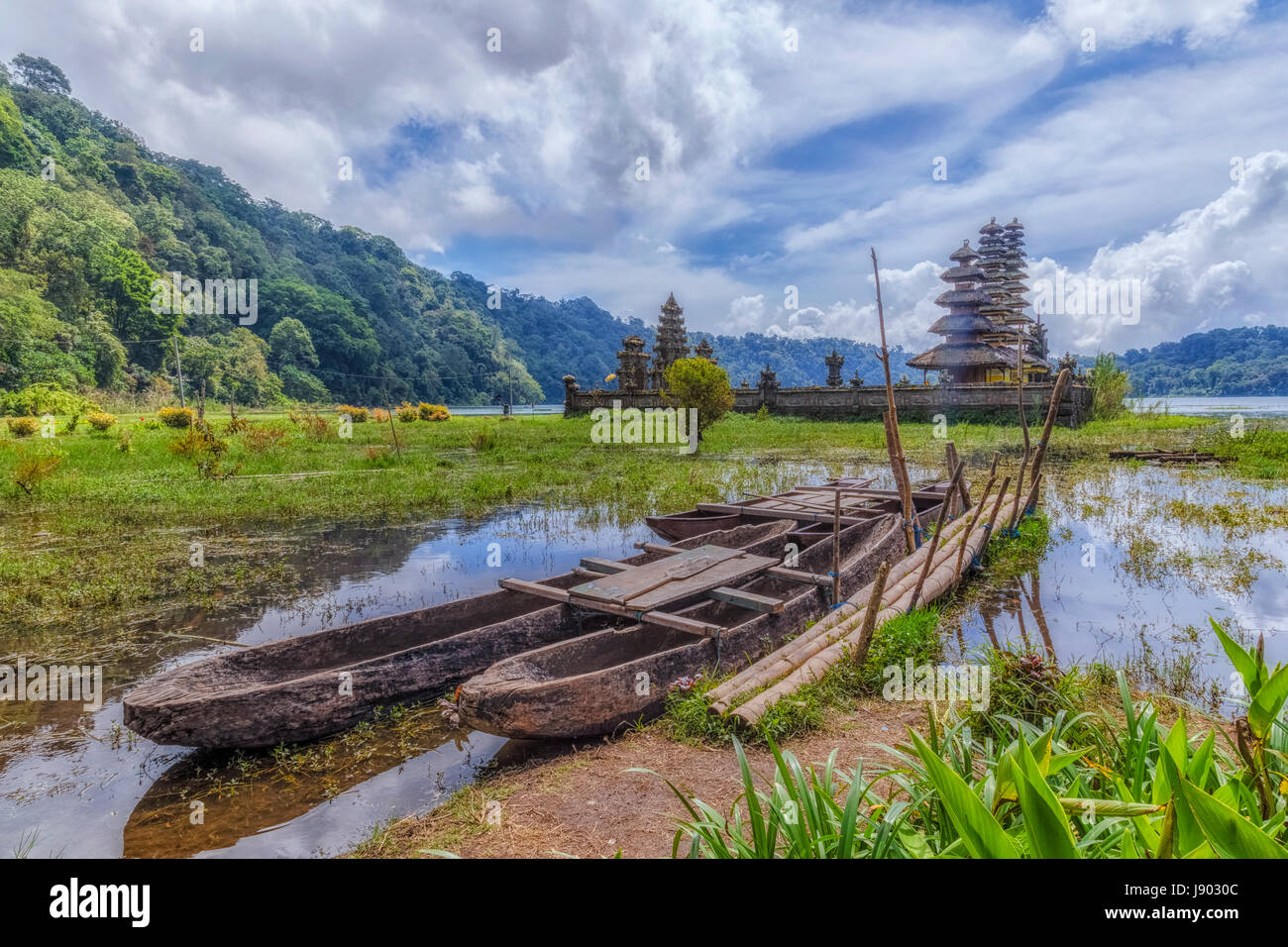 Pegubugan, Gubug Tempel, Lake Tamblingan Munduk Dorf, Bali, Indonesien Stockfoto