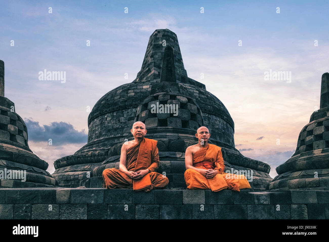 Borobudur Tempel, Magelang, Java, Indonesien, Asien Stockfoto