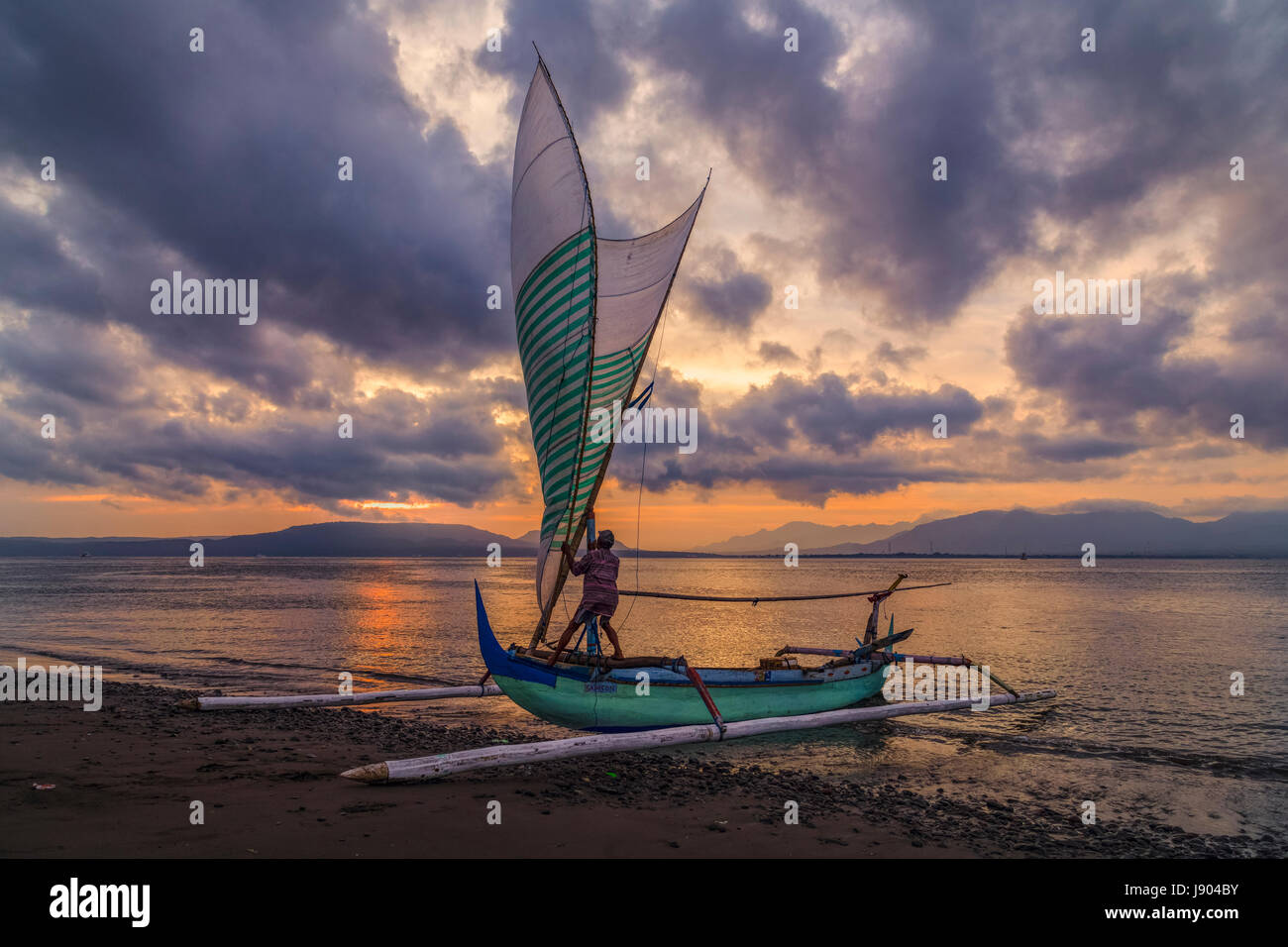 Ketapang Strand, Java, Indonesien, Asien Stockfoto