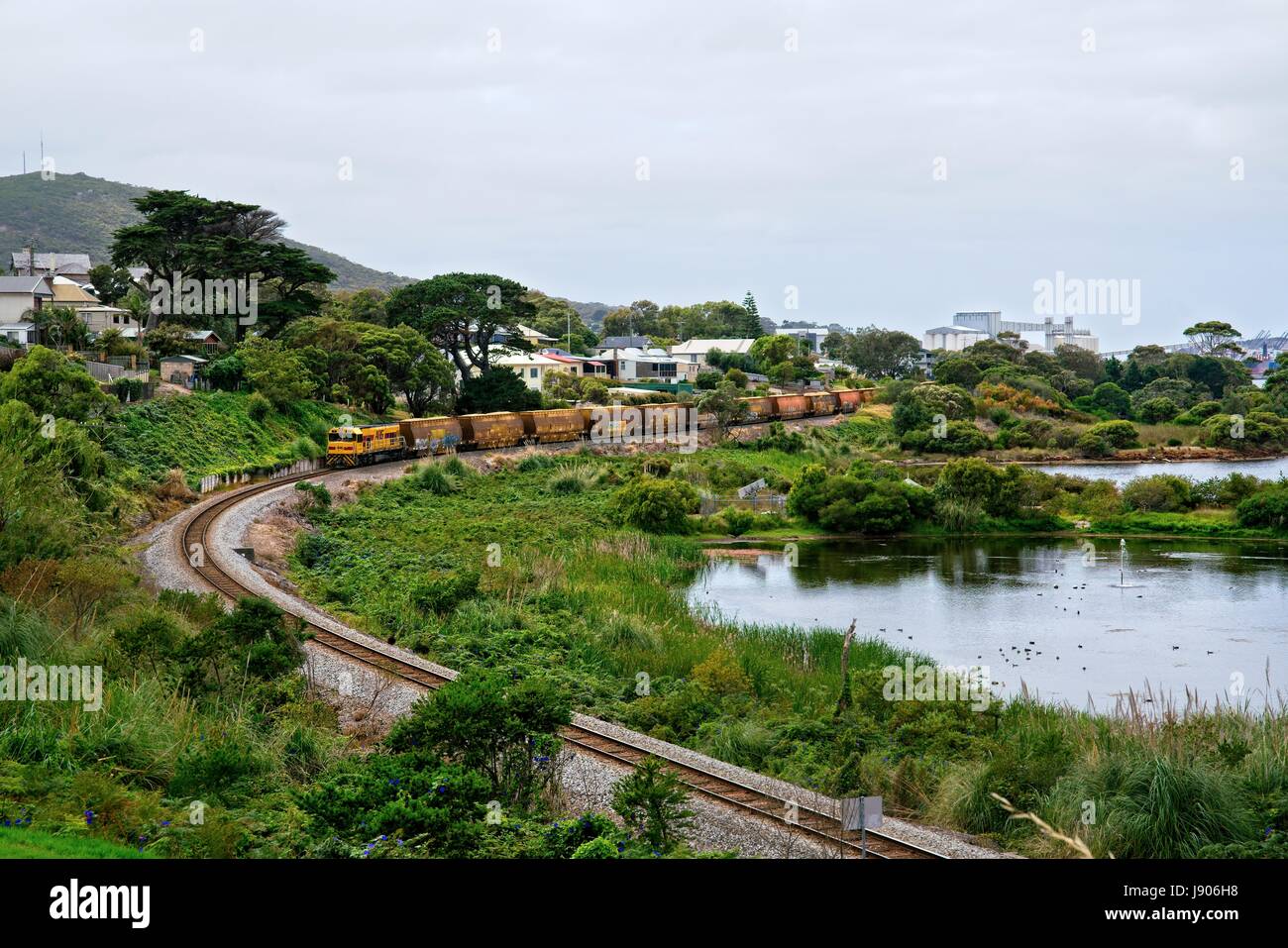 Albany WA Rail Line Stockfoto