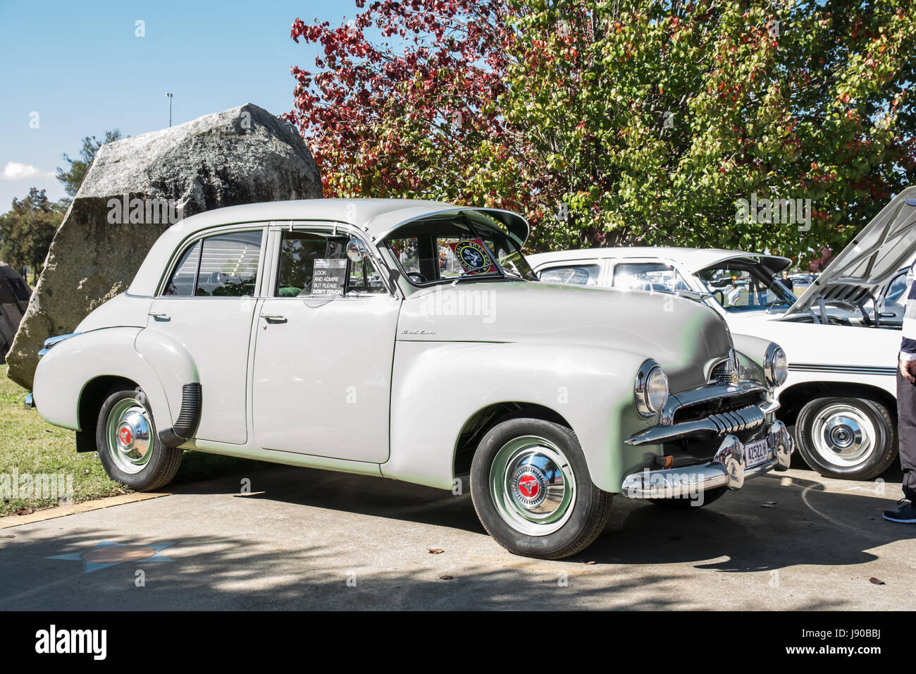 1953 australischen General Motors Holden Modell FJ Limousine auf dem Display bei Tamworth NSW Australia Mai 2017. Stockfoto