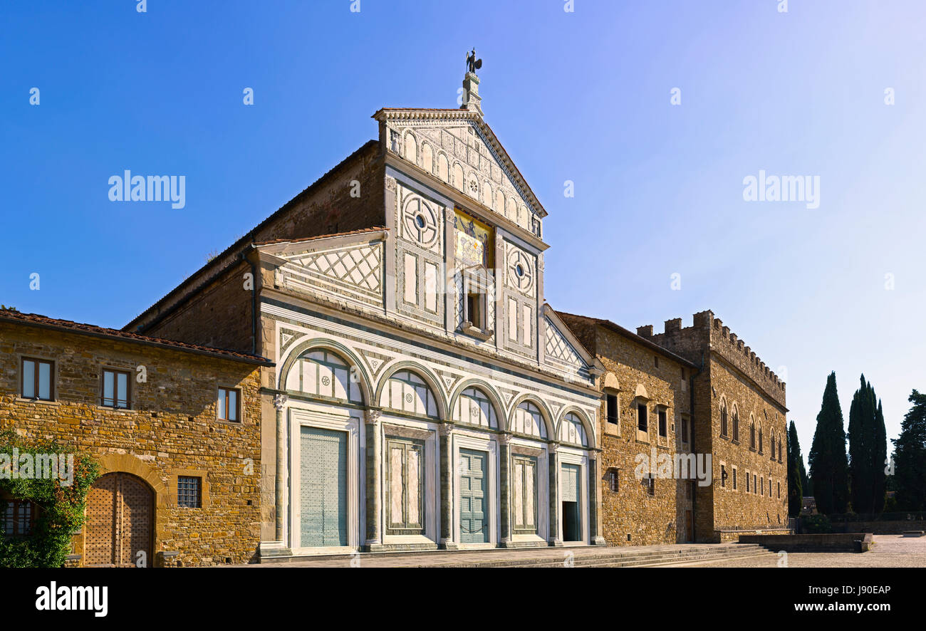 Basilika San Miniato al Monte in Florenz oder Firenze, Kirche in der Toskana-Italien-Europa Stockfoto