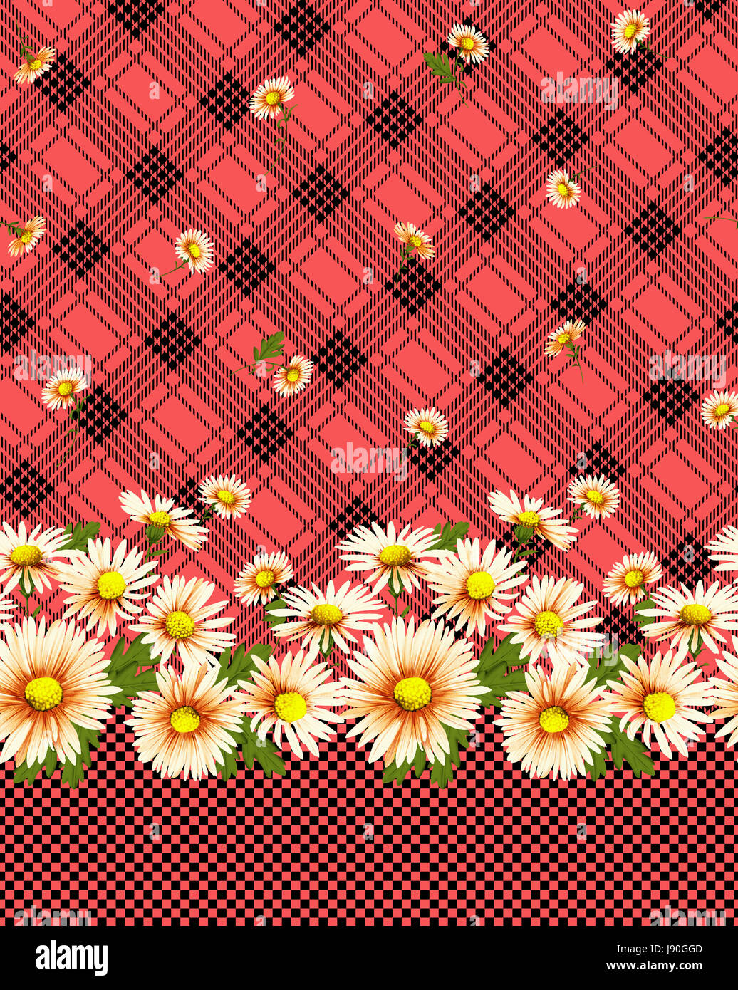 Floral Stoff-Design - nahtlose Stockfoto