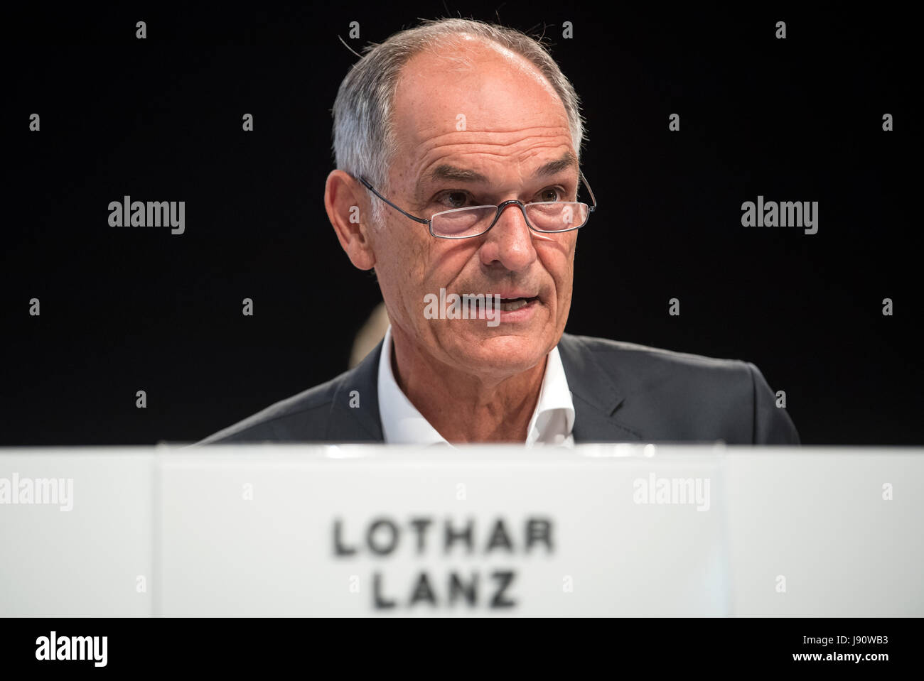 Berlin, Deutschland. 31. Mai 2017. An Bord Zalando Aufsichtsrat Vorsitzender Lothar Lanz, fotografiert auf der Generalversammlung des Zalando SE in Berlin, Deutschland, 31. Mai 2017. Foto: Bernd von Jutrczenka/Dpa/Alamy Live News Stockfoto