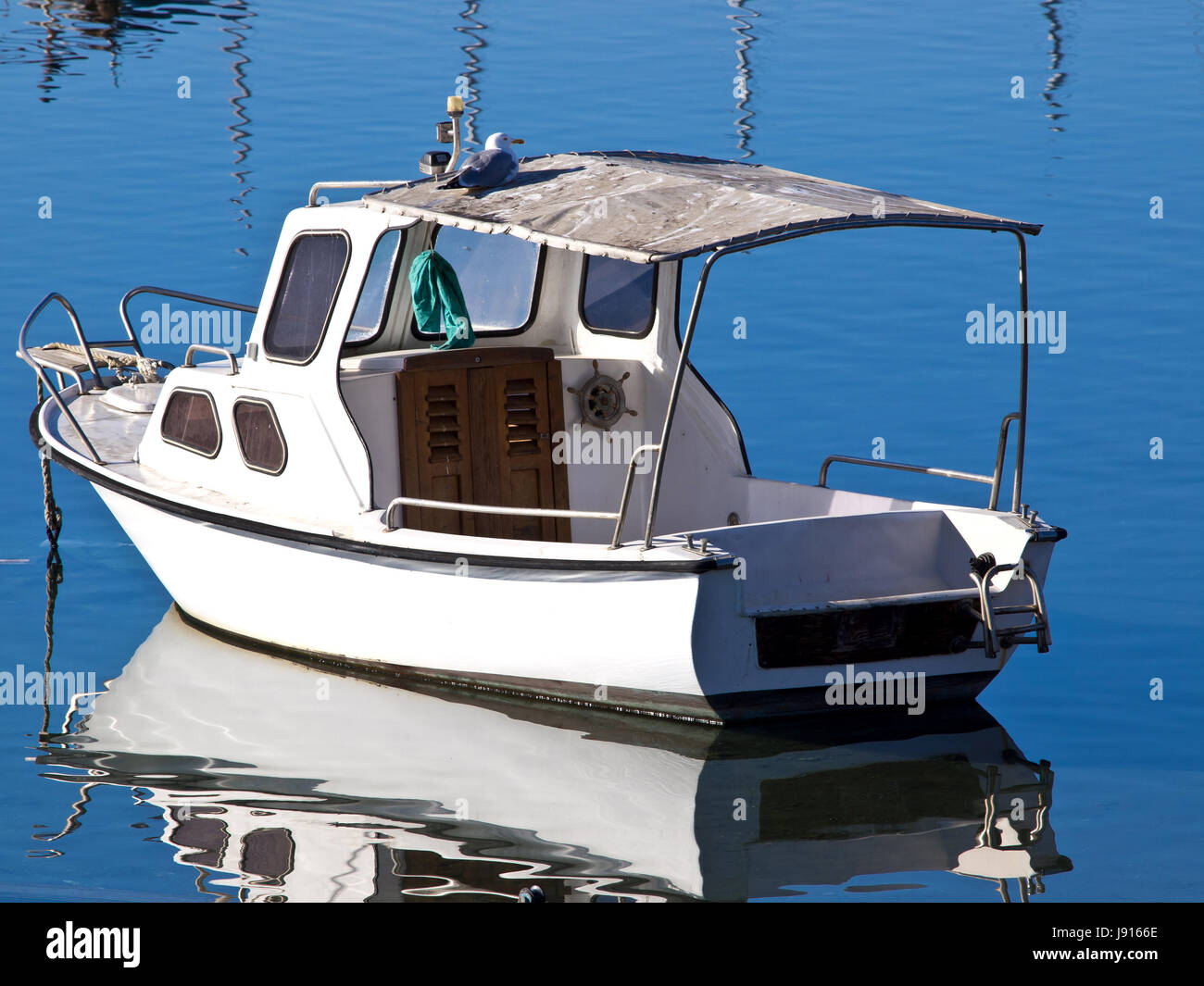 Kreuzfahrt, Ruhe, Kreuzer, Boot, Angeln, Kabine, verankert, Ruderboot, Segeln Stockfoto