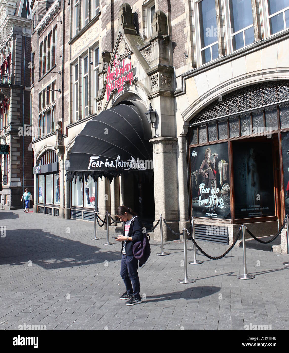 Das Amsterdam Dungeon an Rokin, zentrale Amsterdam, Niederlande. Stockfoto