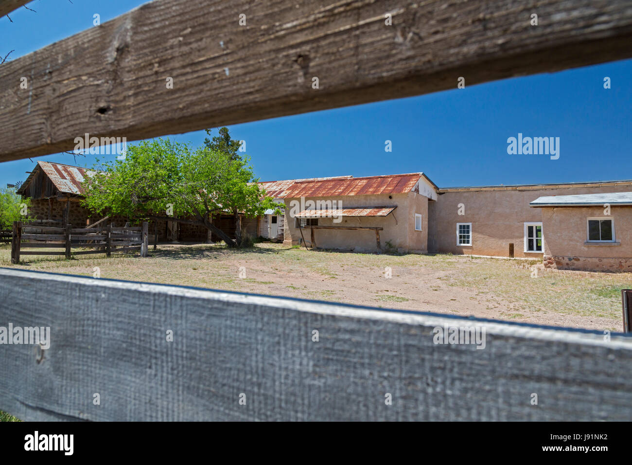 Sonoita, Arizona - der historische Empire Ranch, sobald eines der größten Rinder in Amerika Ranches. Die Ranch wird vom Bureau of Land Manag verwaltet. Stockfoto