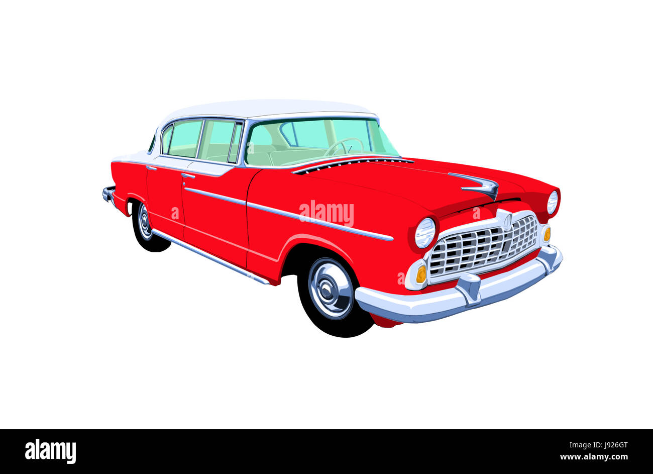 isoliert, Auto, Automobil, Fahrzeug, Mittel, Reisen, Kfz, Retro, Stockfoto