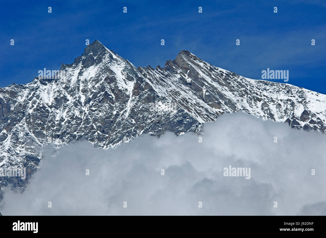 Berge, Kathedrale, Alpen, Schweiz, Luftaufnahme, Matterhorn, Stockfoto