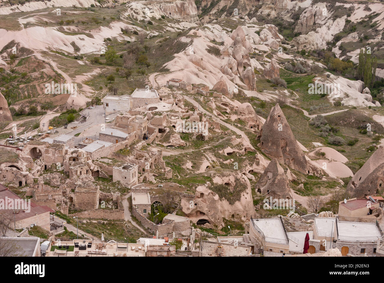 Horizontalen Schuss der Feenkamine in Kappadokien Stockfoto