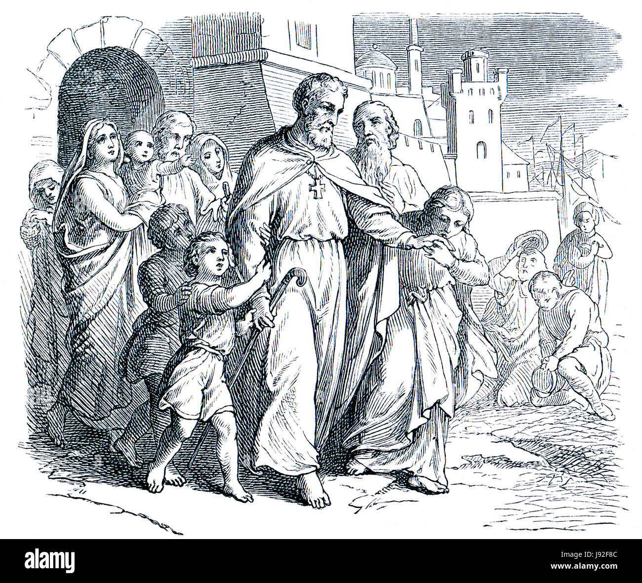 Religion, Kirche, Stadt, Stadt, antik, schwarz, dunkelhäutigen, tiefschwarze, tiefschwarz, Stockfoto