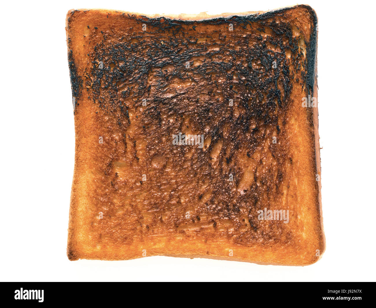 Brot, in Scheiben geschnitten, verbrannten, verbrannt, Toast getoastet, Lebensmittel, Nahrungsmittel, Brot, Farbe, Stockfoto