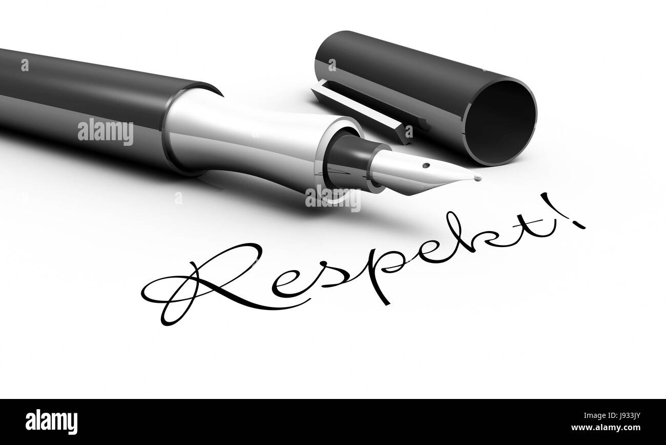 Respekt! -Stift-Konzept Stockfoto