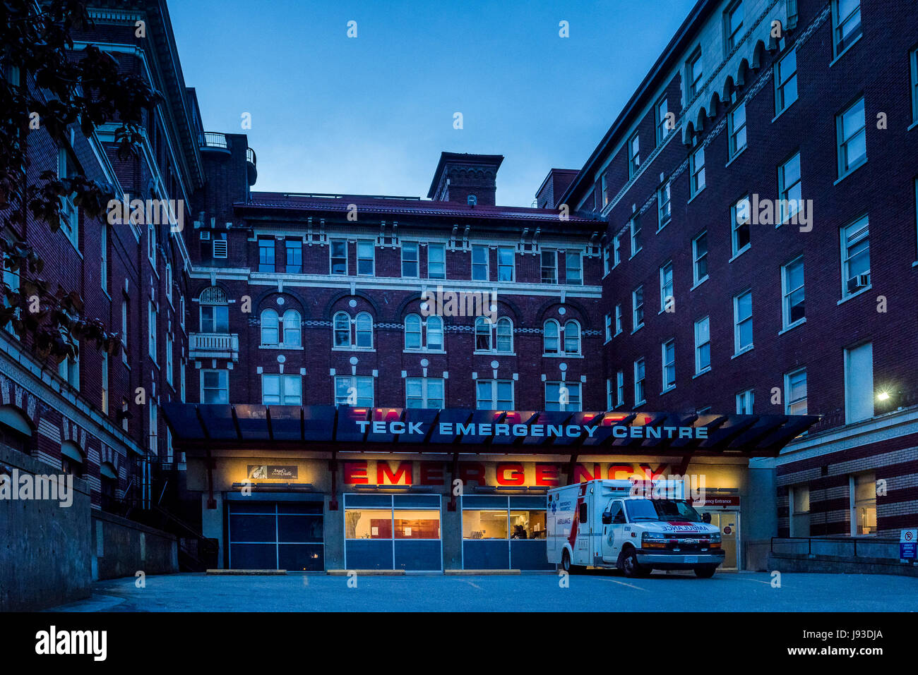 Notfall Eintritt St Paul Hospital, Vancouver, Britisch-Kolumbien, Kanada. Stockfoto