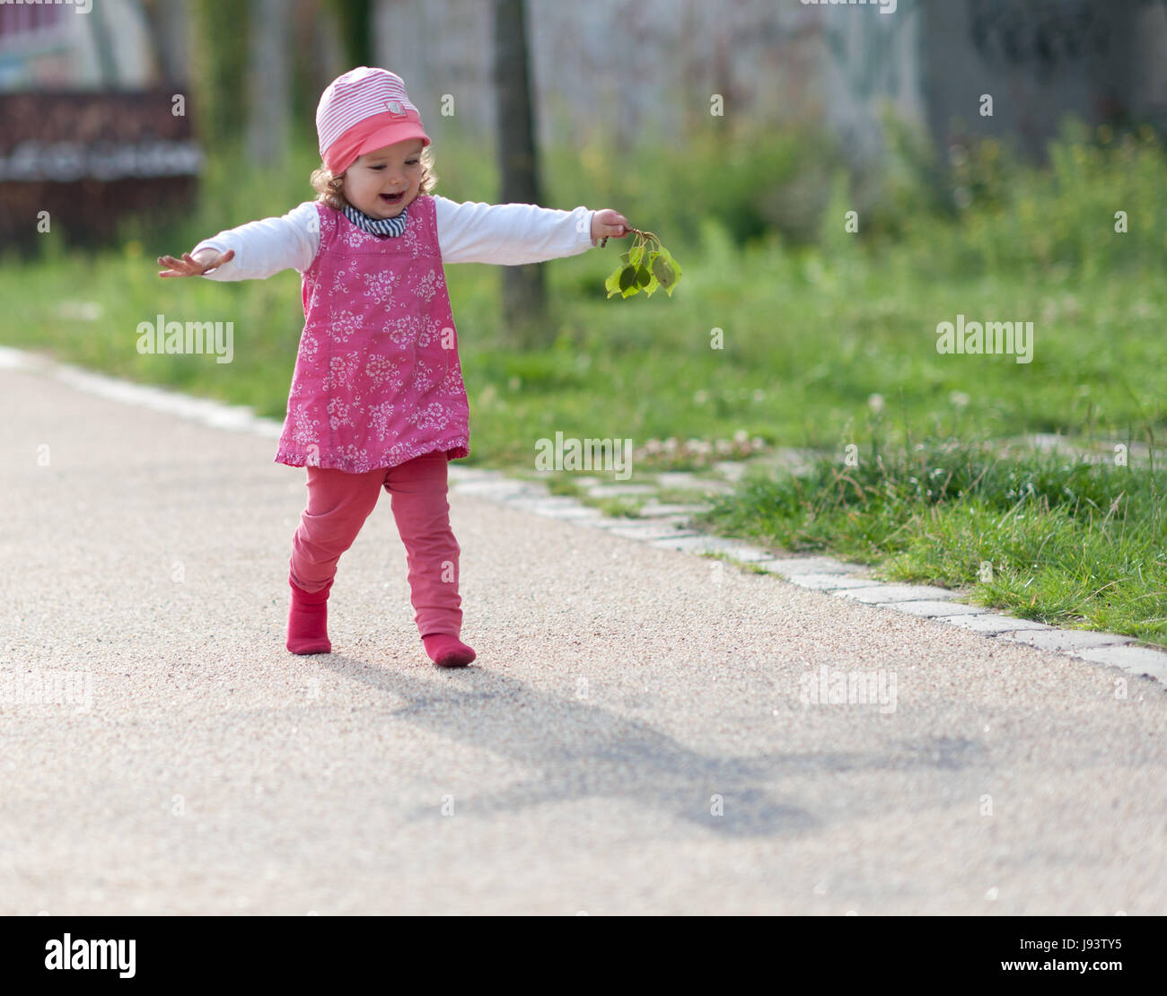 Kleinkind lachen Stockfoto