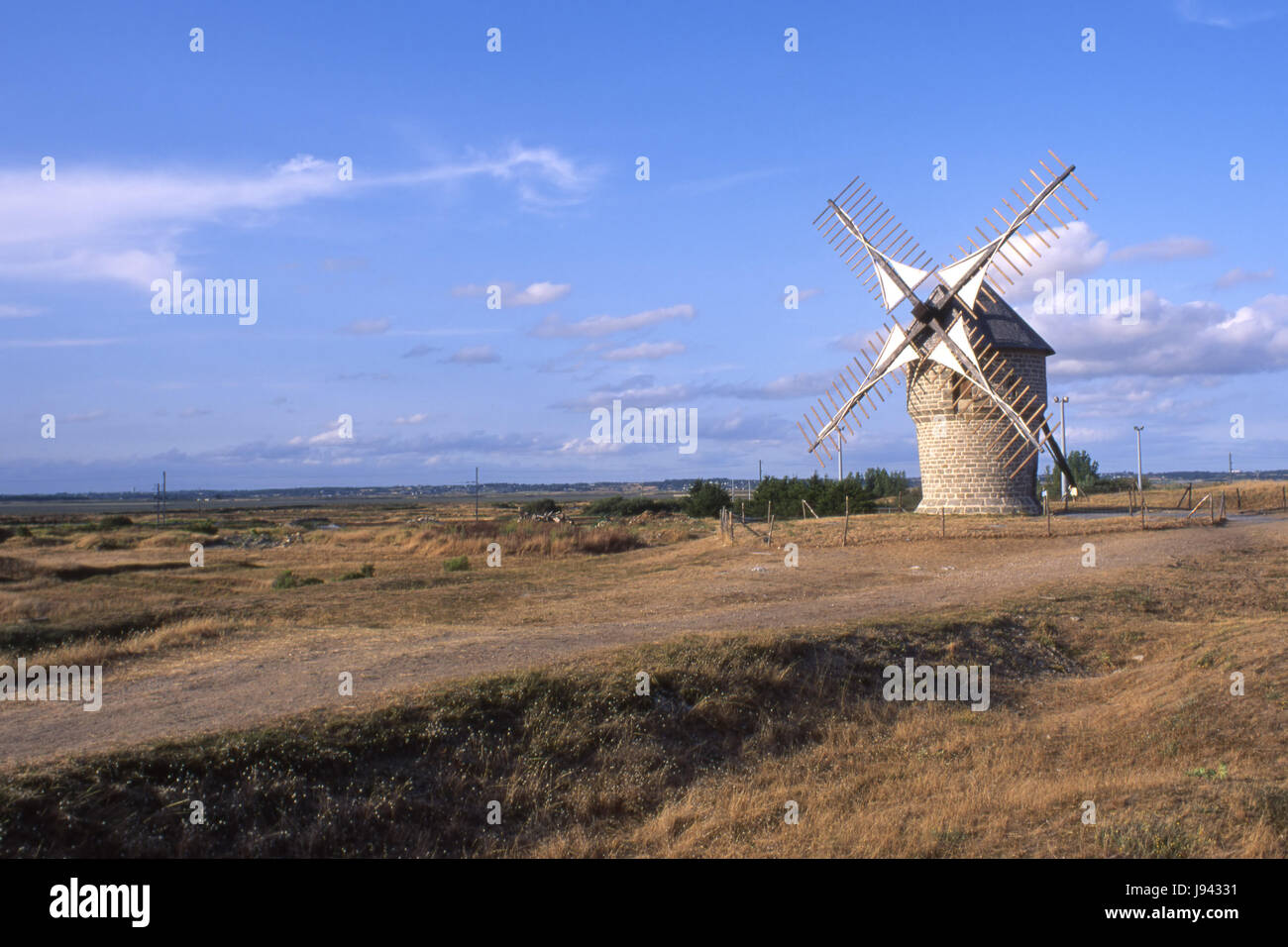 Gebäude, Landwirtschaft, Landwirtschaft, Bretagne, Frankreich, traditionelle, Windmühle, Stockfoto