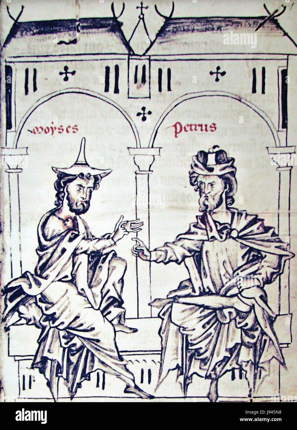 Die Dialoge von Petrus Alphonsi sind ein mittelalterlicher philosophischer und theologischer Text. Es wurde im 12. Jahrhundert geschrieben und thematisiert verschiedene religiöse, ethische und moralische Themen in einem Frage-und-Antwort-Format. Alphonsis Werk ist ein wichtiger Beitrag zum mittelalterlichen intellektuellen Denken. Stockfoto