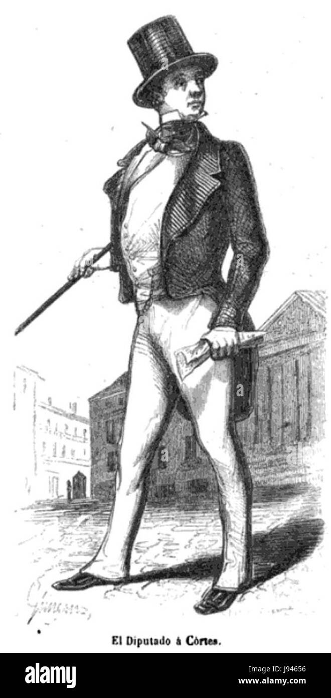 Die Spanier 361 El Diputado ein Cortes Stockfoto