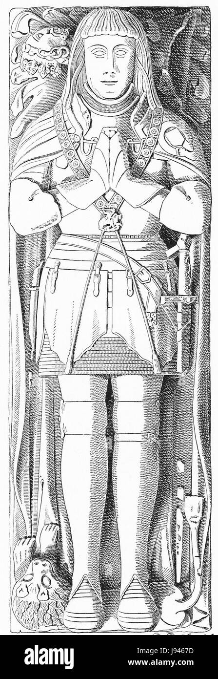 Robert Willoughby, 1. Baron Willoughby de Broke, war ein englischer Adliger, der für seinen Titel und seine historische Rolle in Cornwall bekannt war. Sein Vermächtnis ist mit der Callington Church und seinem Einfluss in der lokalen Geschichte und Politik verbunden. Stockfoto