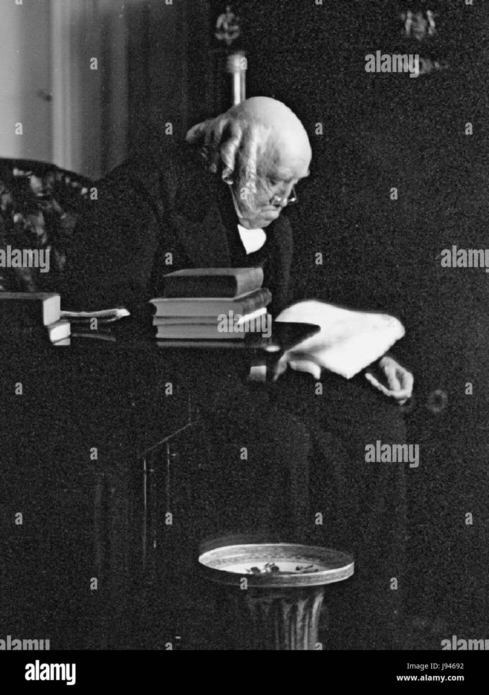 Dieses Porträt von Samuel Appleton aus dem 19. Jahrhundert wurde von den renommierten Fotografen Albert Sands Southworth und Josiah Johnson Hawes erstellt und zeigt eine bemerkenswerte Figur der amerikanischen Geschichte. Stockfoto