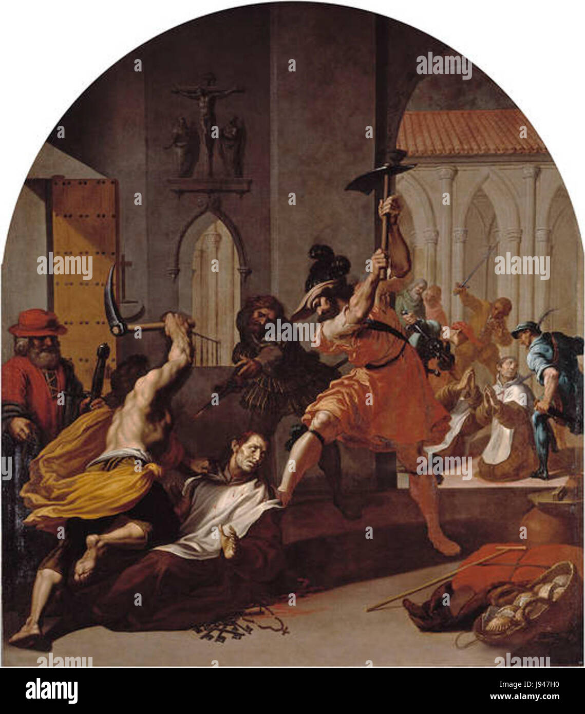 „Pinturas para la Cartuja de El Paular“ ist ein Gemälde von Vicente Carducho, das für das Kartäuserkloster El Paular in Spanien geschaffen wurde. Die Werke sind bedeutende Beispiele barocker religiöser Kunst. Stockfoto