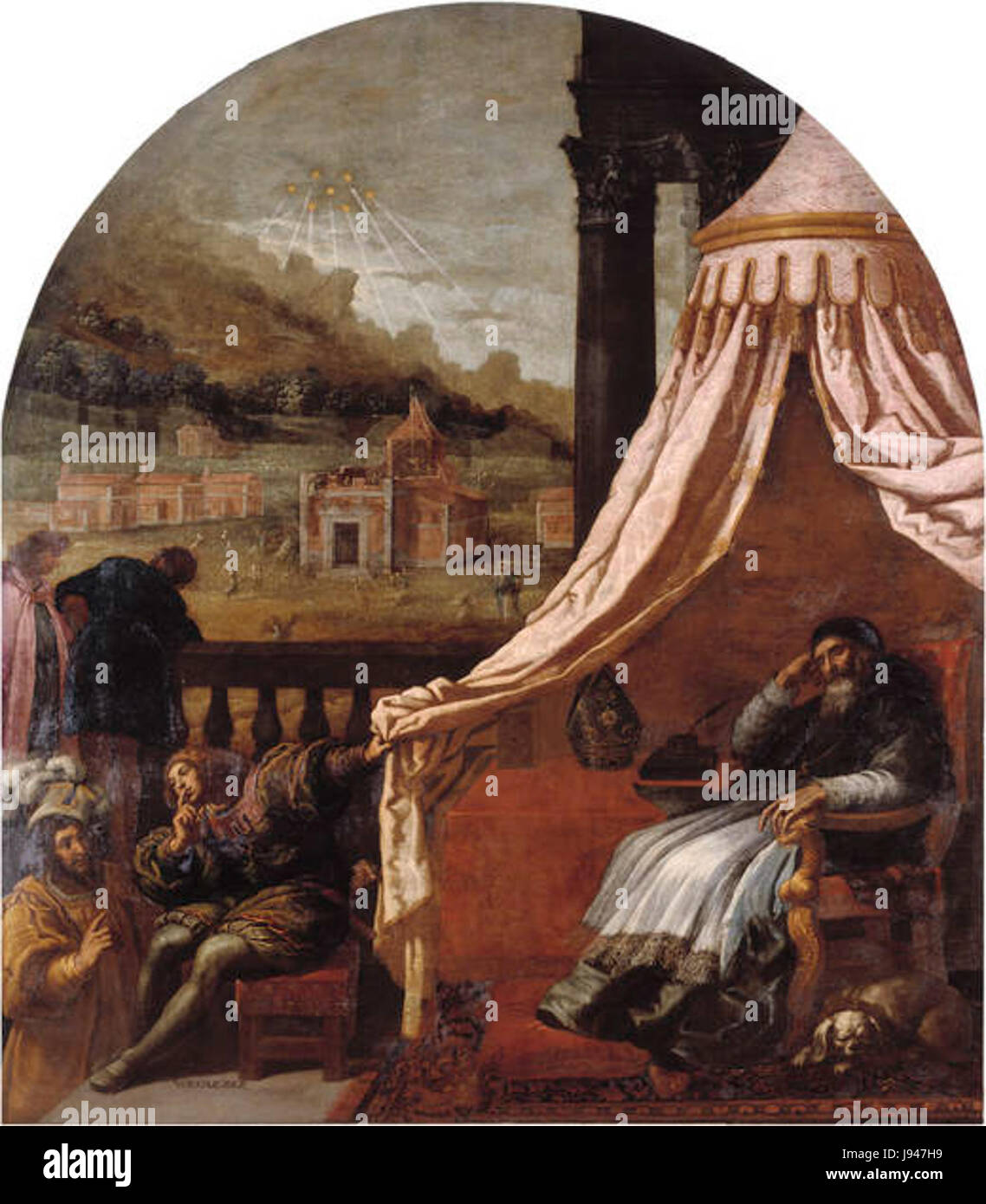 Vicente Carduchos „Pinturas para la Cartuja de El Paular“ bezieht sich auf eine Reihe von Gemälden, die er für das Kartäuserkloster El Paular in Spanien schuf. Diese Werke zeigen seinen künstlerischen Stil und zeigen oft religiöse Themen und historische Ereignisse. Stockfoto