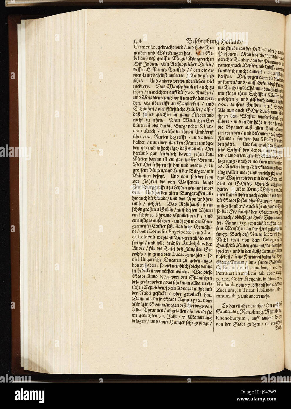 Die „Topographia Circuli Burgundici“ von Matthäus Merian, ein Kupferstich aus dem 17. Jahrhundert, der die Geographie und die Städte Burgunds darstellt. Dieses Bild ist Teil der historischen Sammlung und zeigt detaillierte Topographie der Region. Stockfoto