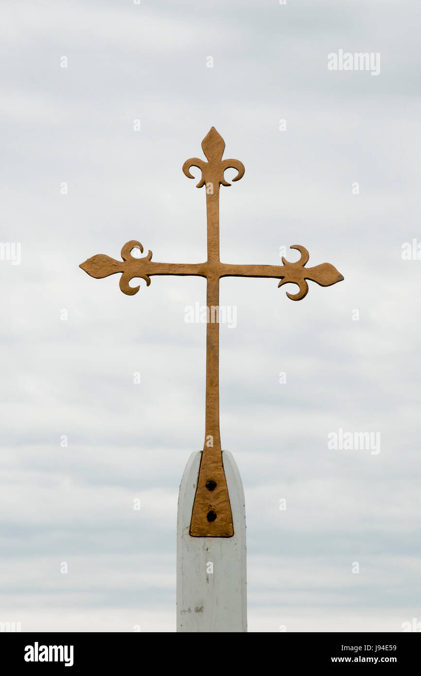 Louisbourg Cross - Nova Scotia - Canada Stockfoto