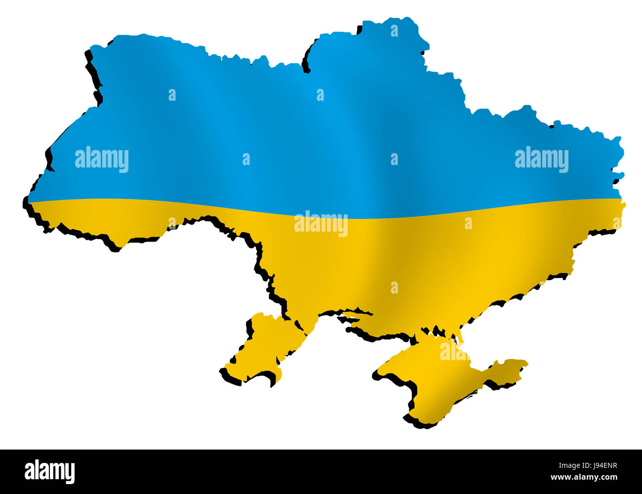Flagge, Grenze, Gliederung, Ukraine, Atlas, Karte der Welt, Karte, Detail, isoliert, Stockfoto