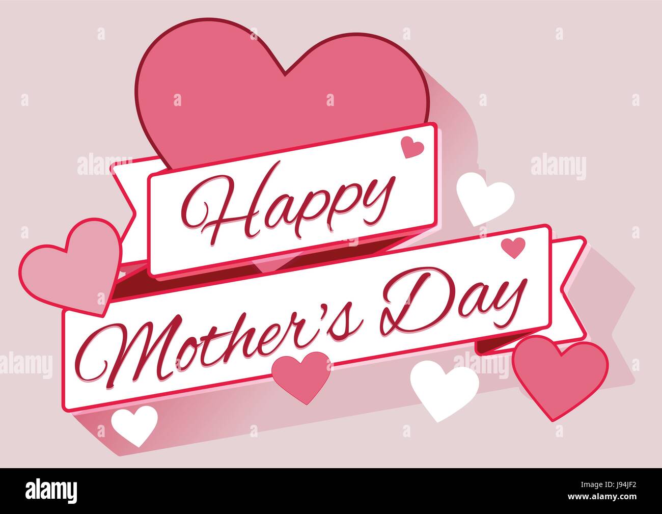 Happy Mother's Day heart-Vector Illustration Stock Vektor