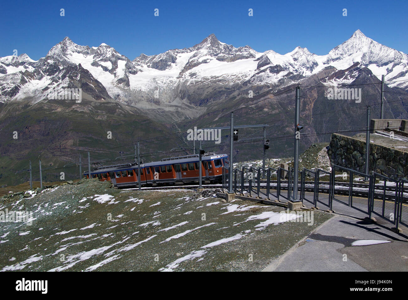 Alpen, Transport, Matterhorn, Zahnrad-Bahn, Berg, Glanz, scheint, hell, Stockfoto