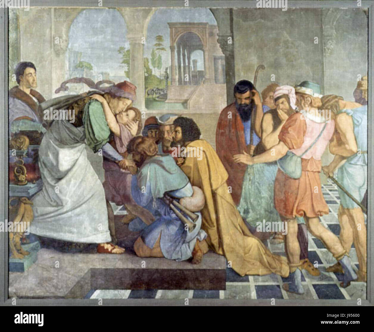 Peter von Cornelius war ein deutscher Maler und einer der führenden Persönlichkeiten der Nazarener, bekannt für seine religiösen und historischen Kunstwerke, die Romantik und Klassizismus miteinander verschmelzen. Stockfoto