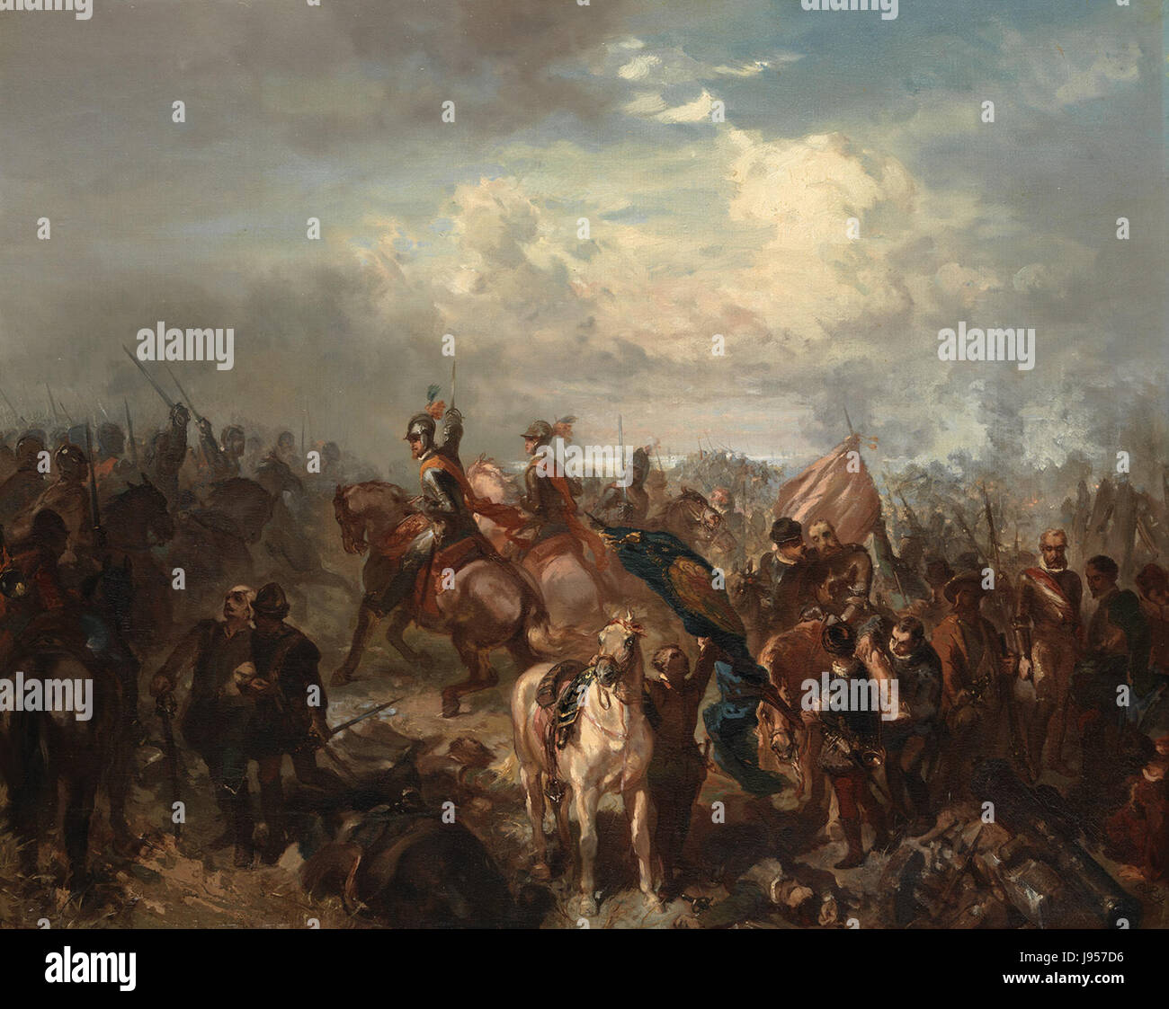 SA 788 Anno 1600. De Slag Bij Nieuwpoort Stockfoto