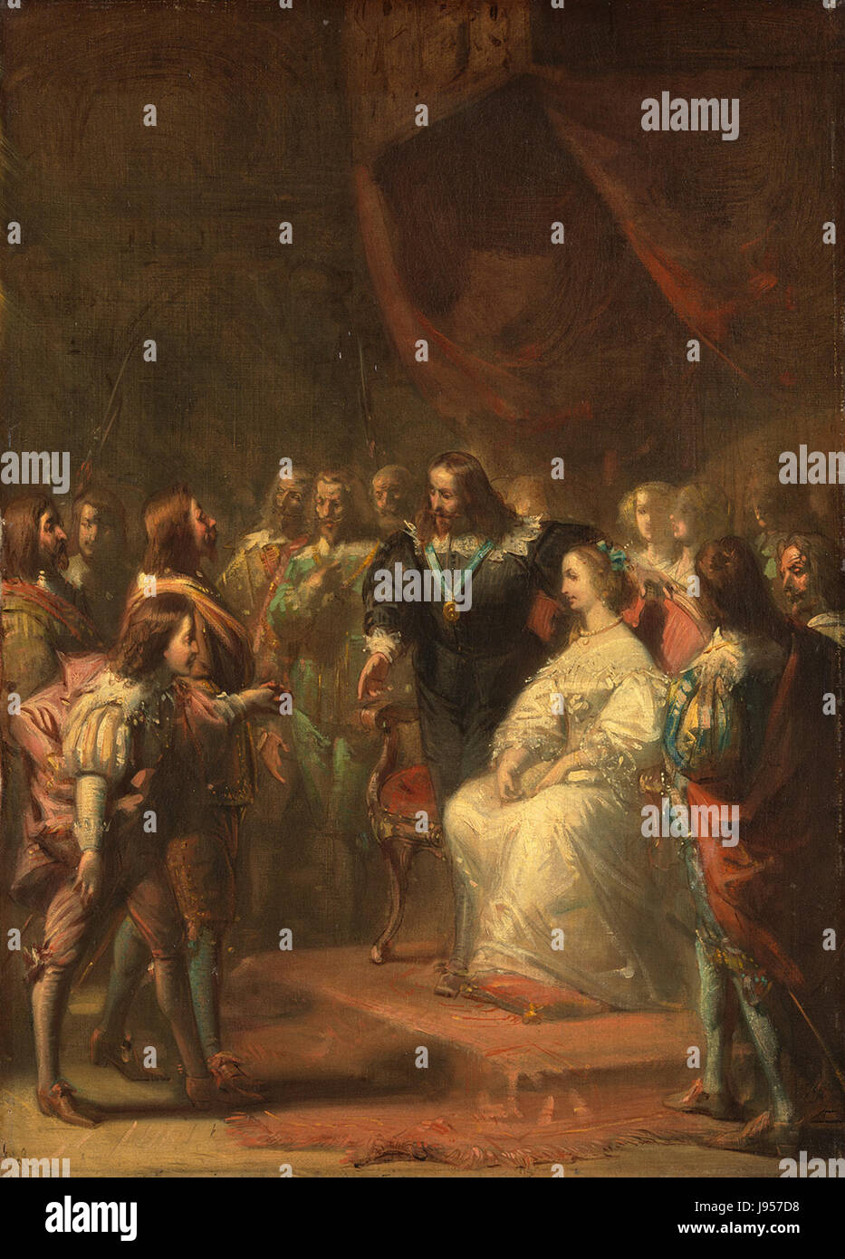 SA 787 Anno 1641. Tromp Zakaz de Jonge Prins Willem van Oranje Aan Koning Karel ich van Engeland voor Stockfoto