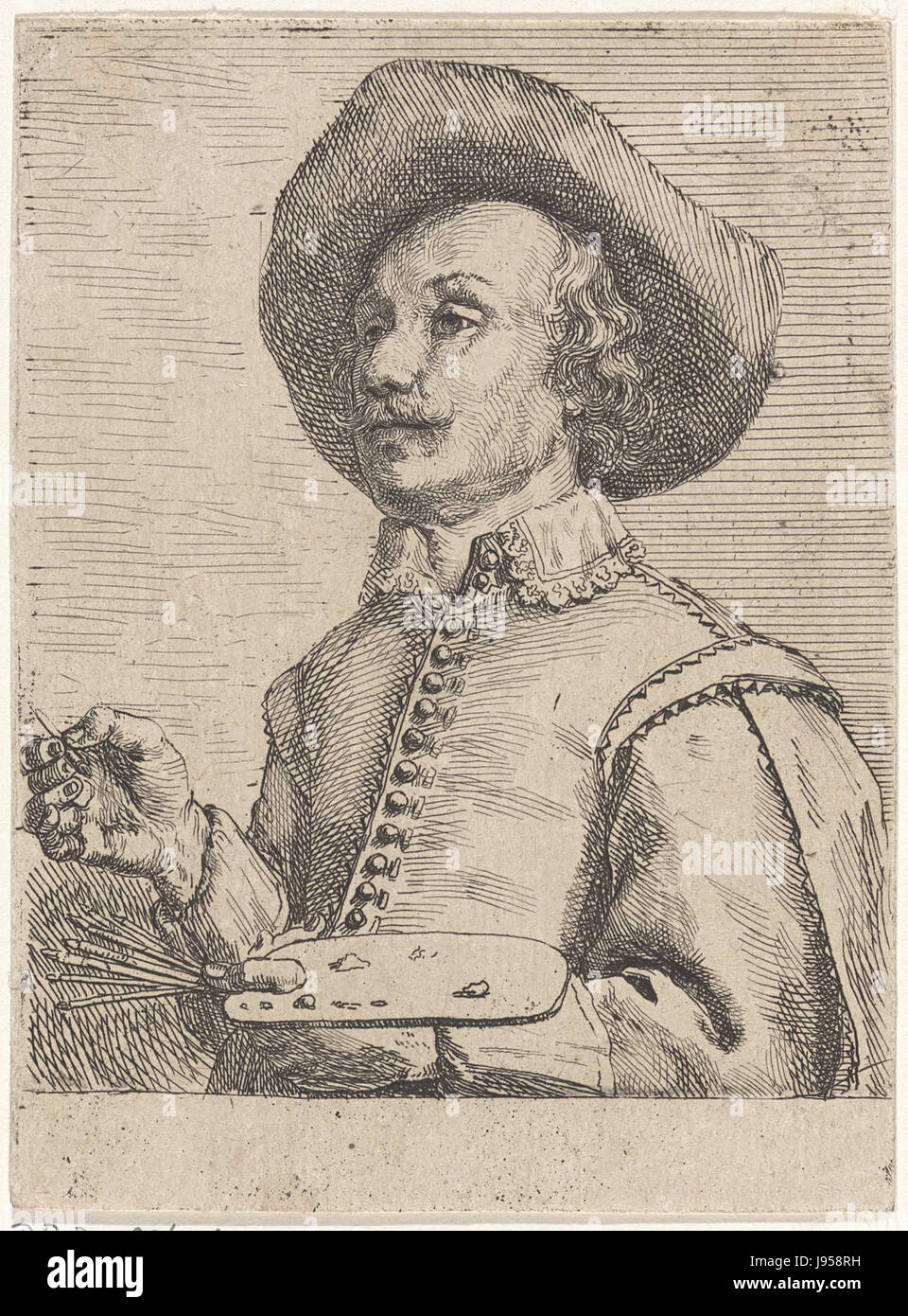 Dieser Titel bezieht sich wahrscheinlich auf ein Selbstporträt von Peter Snijers, einem Künstler, der für seine Porträtarbeit oder andere Formen der bildenden Kunst bekannt ist. Stockfoto