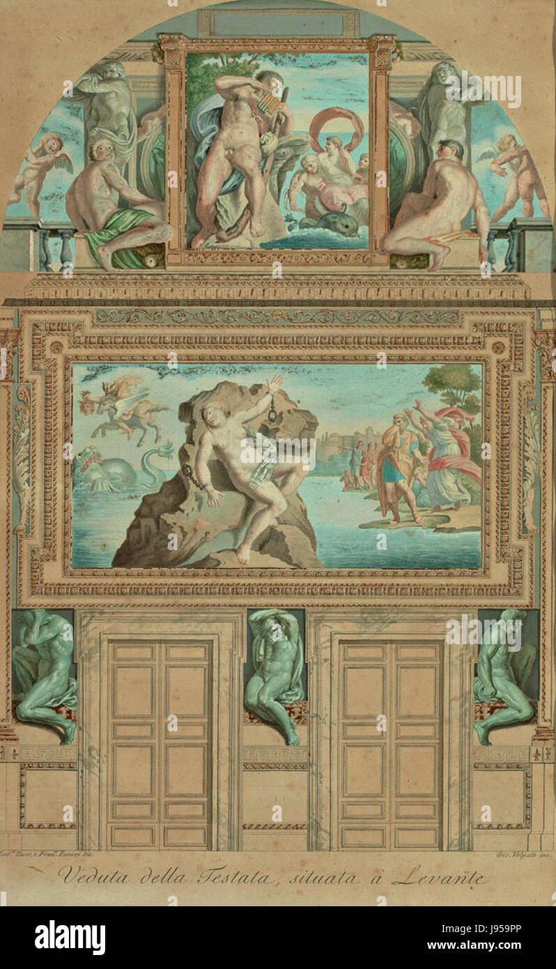 Der Palazzo Farnese ist ein wichtiges historisches Gebäude in Rom, Italien. Es verfügt über eine exquisite Renaissance-Architektur und wurde von dem renommierten Architekten Antonio da Sangallo dem Jüngeren und Michelangelo entworfen. Stockfoto