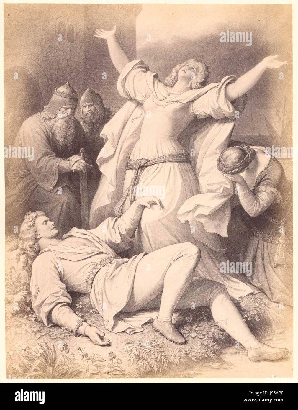 Ein Verweis auf eine Seite aus einer Richard-Wagner-Galerie, die Elemente von Wagners Vermächtnis in Musik und Oper zeigt. Wagners Werke, insbesondere seine Opern, sind der Schlüssel zum Verständnis der Entwicklung der westlichen Klassik. Stockfoto