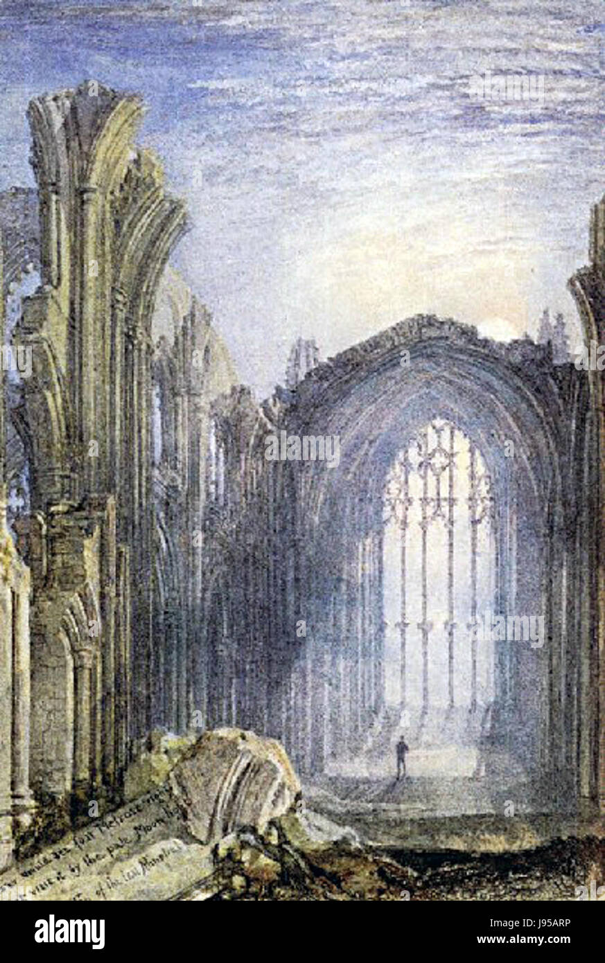 Turner Melrose Abbey Stockfoto